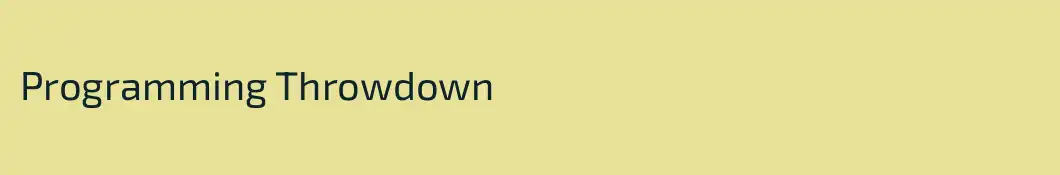 Programming Throwdown